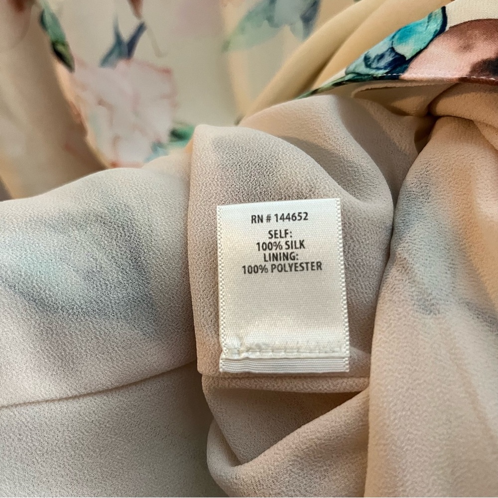 Stone Cold Fox Cream Floral Mini Dress with Teal and Brown Accents - Picture 5 of 8
